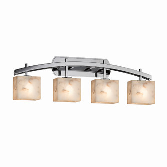 Alabaster Rocks Four Light Bath Bar in Polished Chrome (102|ALR-8594-55-CROM)