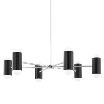 Kira 12 Light Chandelier in Polished Nickel/Soft Black (428|H484812-PN/SBK)