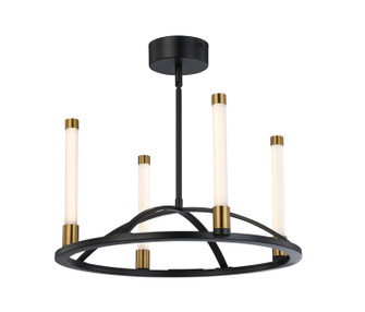 Infiniti LED Chandelier in Matte Black & Brass (78|SC13084BB)