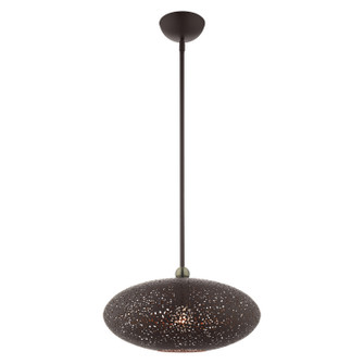 Charlton One Light Pendant in Bronze w/ Antique Brasss (107|49184-07)