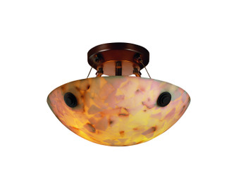 Alabaster Rocks LED Semi-Flush Mount in Dark Bronze (102|ALR-9650-35-DBRZ-F3-LED2-2000)