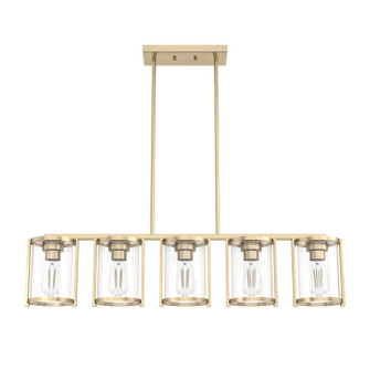 Astwood Five Light Linear Chandelier in Alturas Gold (47|48014)