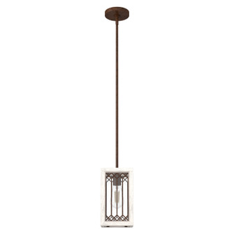 Chevron One Light Mini Pendant in Textured Rust (47|19974)