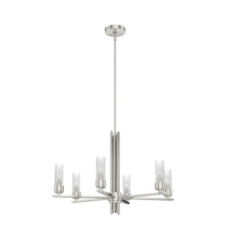 Gatz Six Light Chandelier in Brushed Nickel (47|19786)