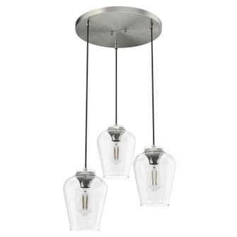 Vidria Three Light Cluster in Brushed Nickel (47|19727)