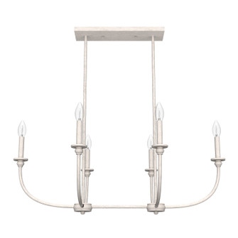 Southcrest Six Light Chandelier in Distressed White (47|19645)