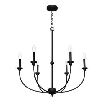 Southcrest Six Light Chandelier in Matte Black (47|19634)