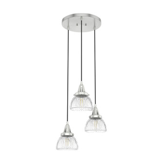 Cypress Grove Three Light Cluster in Brushed Nickel (47|19325)