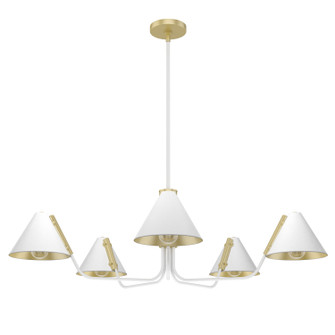 Grove Isle Five Light Chandelier in Matte White (47|19196)