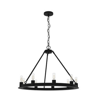 Saddlewood Nine Light Chandelier in Natural Black Iron (47|19030)