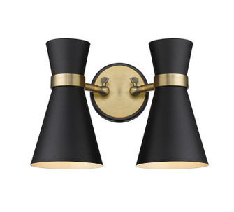 Soriano Two Light Wall Sconce in Matte Black + Heritage Brass (224|728-2S-MB-HBR)