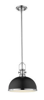 Melange One Light Pendant in Matte Black + Chrome (224|725P12-MB+CH)