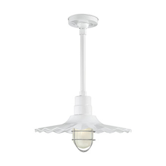R Series One Light Pendant in White (59|RRWS18-WH)