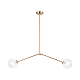 Novo Two Light Pendant in Aged Gold Brass (423|C81702AGCL)