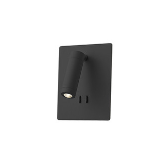 Dorchester LED Wall Sconce in Black|White (347|WS16806-BK)