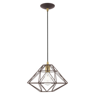 Knox One Light Mini Pendant in Bronze w/ Antique Brasss (107|41323-07)