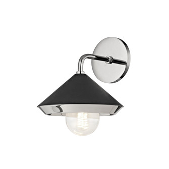 Marnie One Light Wall Sconce in Polished Nickel/Black (428|H139101-PN/BK)