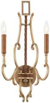 Magnolia Manor Two Light Wall Sconce in Pale Gold w/Distressed Bronze (29|N6550-690)