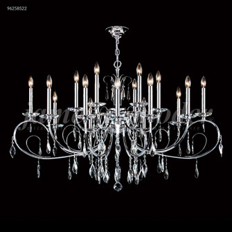 Sculptured Crystal Leaf 18 Light Chandelier in Silver (64|96258S22)