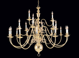 Jamestown 21 Light Chandelier in Polished Brass (92|6737)