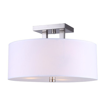 River Three Light Semi Flush Mount in Brushed Nickel (387|ISF578A03BN)