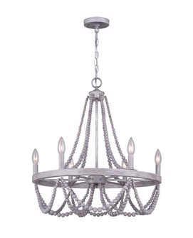 Kipling Six Light Chandelier in Gray (387|ICH1001A06BGY23)