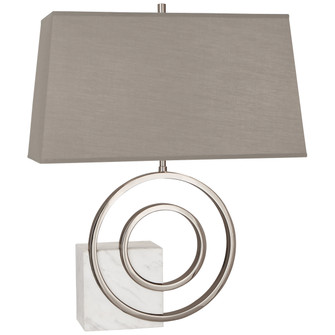 Jonathan Adler Saturn Two Light Table Lamp in Polished Nickel w/ White Marble (165|R910G)