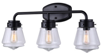 Lochlan Three Light Vanity in Black (387|IVL682A03BK)