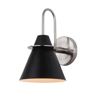 Talia One Light Vanity in Brushed Nickel/Matte Black (387|IVL1076A01BKN)