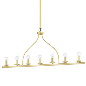 Kendra Seven Light Linear in Aged Brass (428|H511907-AGB)