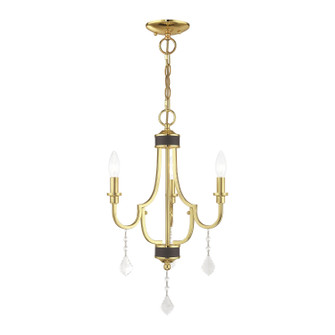 Glendale Three Light Mini Chandelier in Polished Brass w/ Bronzes (107|41273-02)