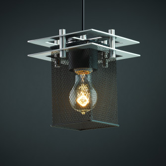 Wire Mesh One Light Pendant in Brushed Nickel (102|MSH-8165-15-NCKL-RIGID)