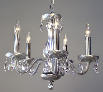 Monaco Five Light Chandelier in Silver Painted (92|82045 SIL CP)