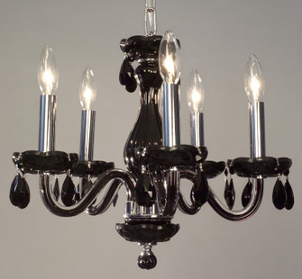 Monaco Five Light Chandelier in Black (92|82045 BLK CBK)