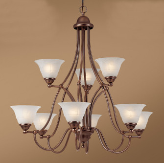 Providence Nine Light Chandelier in Antique Copper (92|69628 ACP TCG)