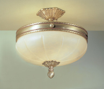 Alexandria I Three Light Flush/Semi-Flush Mount in Satin Bronze w/Brown Patina (92|69604 SBB C)