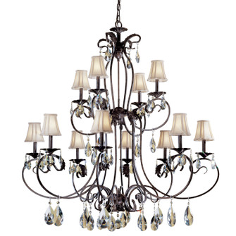 Manilla II 12 Light Chandelier in English Bronze (92|68319 EB C WOS)