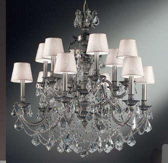 Chateau Imperial 12 Light Chandelier in Aged Pewter (92|57387 AGP SMK)