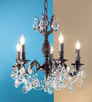 Chateau Imperial Five Light Chandelier in Aged Bronze (92|57385 AGB CBK)