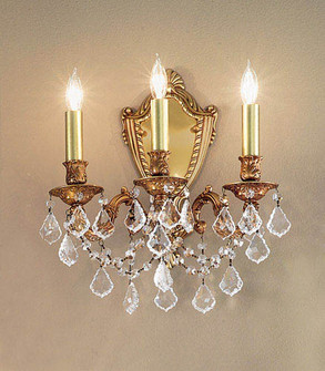 Chateau Imperial Three Light Wall Sconce in Aged Pewter (92|57383 AGP CP)