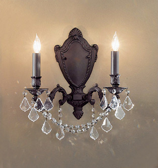 Chateau Imperial Two Light Wall Sconce in French Gold (92|57382 FG CBK)