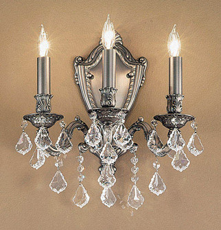 Chateau Three Light Wall Sconce in French Gold (92|57373 FG CP)
