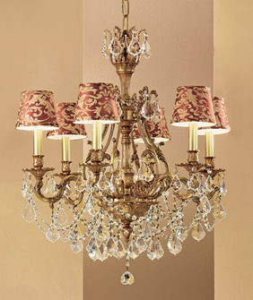 Majestic Imperial Six Light Chandelier in French Gold (92|57356 FG CBK)