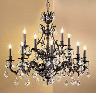 Majestic 12 Light Chandelier in Aged Pewter (92|57349 AGP CGT)