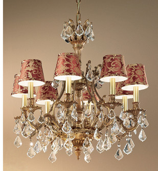 Majestic Eight Light Chandelier in Aged Bronze (92|57348 AGB CBK)