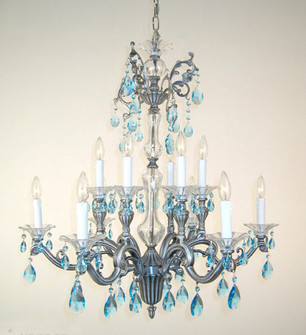 Via Firenze 12 Light Chandelier in Silver Plate (92|57112 SP CSA)