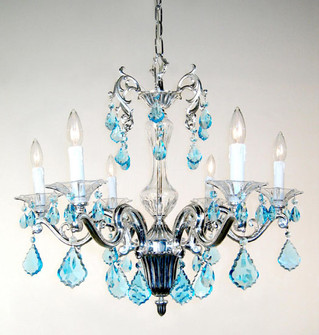 Via Firenze Six Light Chandelier in Silver Plate (92|57106 SP IRA)