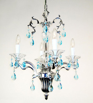 Via Firenze Four Light Mini Chandelier in Silver Plate (92|57104 SP CSA)