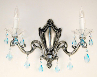 Via Firenze Two Light Wall Sconce in Silver Plate (92|57102 SP IRA)