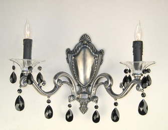 Via Firenze Two Light Wall Sconce in Millennium Silver (92|57102 MS CBK)